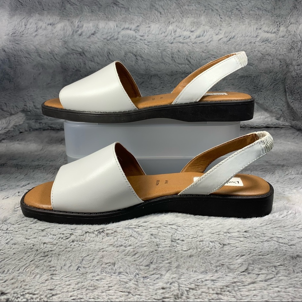 Duck Head White Sling Back Leather Sandal 9.5 NWOT